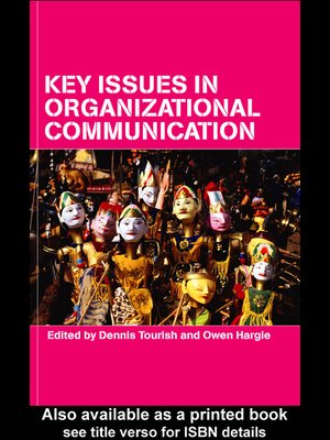 cover image of Key Issues in Organizational Communication
